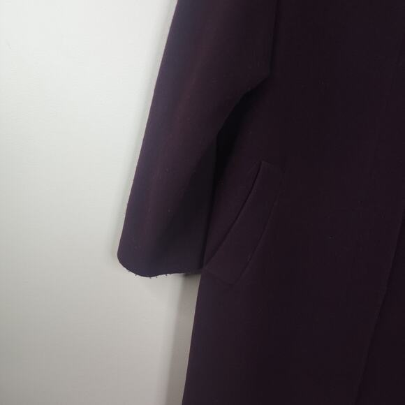 VINTAGE FORECASTER LAMBSWOOL WINE COAT WITH FOX COLLAR SIZE 16 - Picture 4 of 11